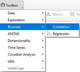 Figure: Correlation widget